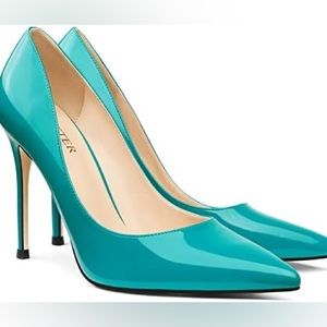 Women's 4 Inch Pumps Pointy Toe Wedding Dress Shoes Slip on Stiletto Pumps